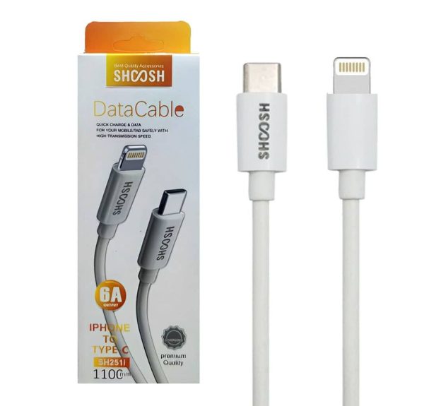 کابل شارژ تایپ سی به لایتنینگ شوش SHOOSH SH251